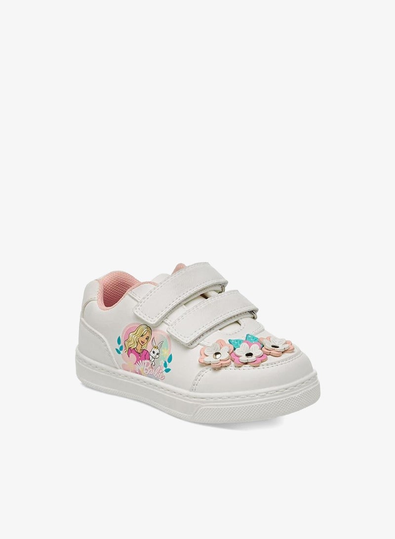 Barbie Girls Floral Accent Hook And Loop Sneakers - Image 2